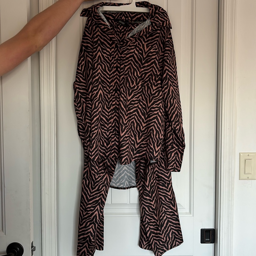 Missguided silk pj set